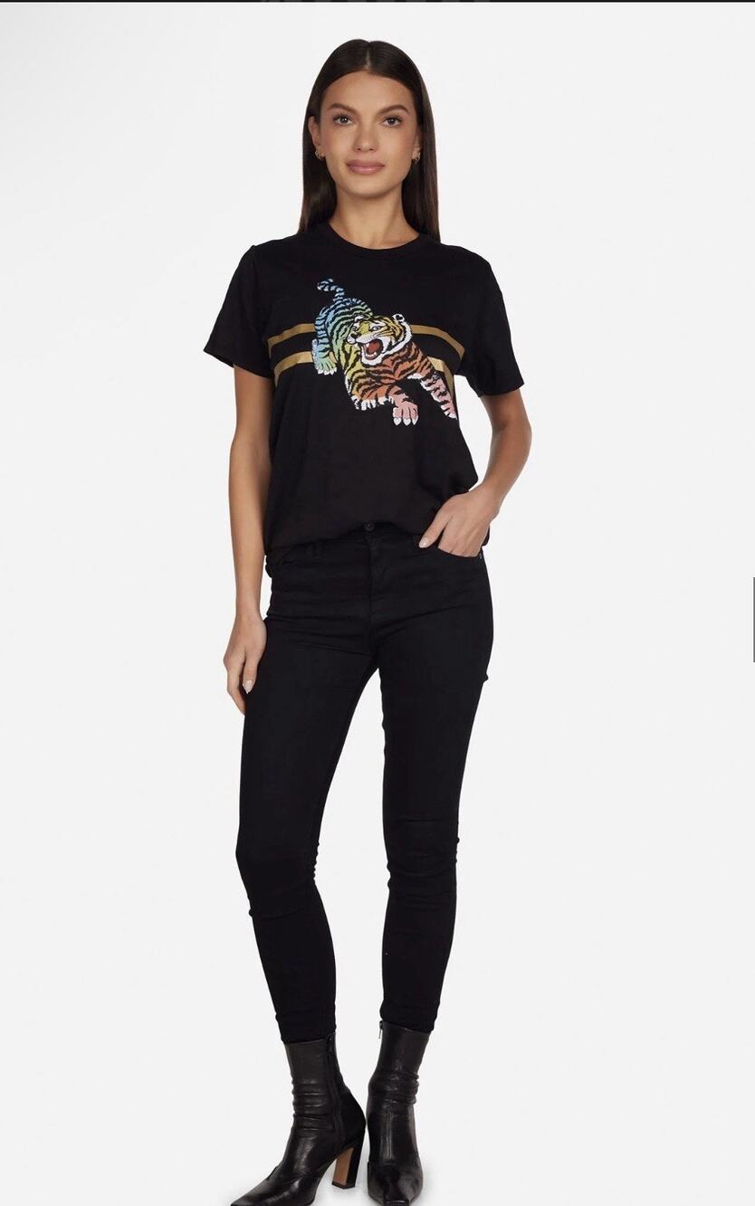 Lauren Moshi Wolf Rainbow Tiger Stripes Large